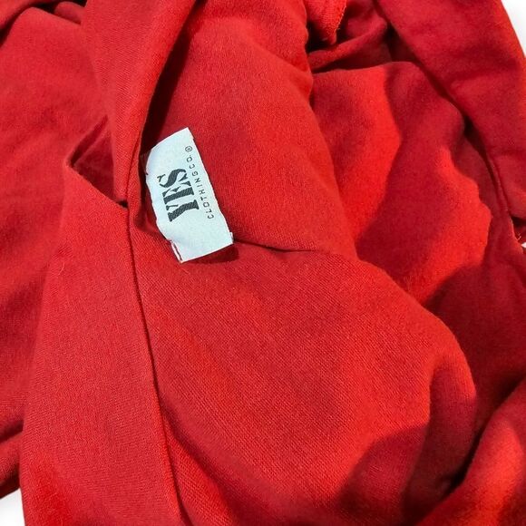 Vintage Yes Red Long Sleeve Mini Dress - Picture 4 of 12
